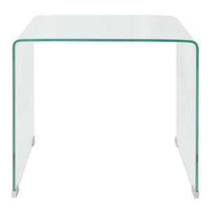 vidaXL Konferenčný stolík z tvrdeného skla 49,5 x 50 x 45 cm Transparentný
