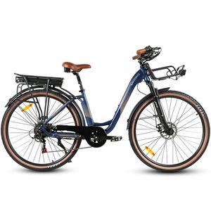 28 Zoll  BikeDamenfahrrad City Elektrofahrrad LCD Display Mountainbike mit Shimano 7 Gängen,City Herren