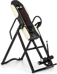 klarfit Ease Delux, inverzná lavica, gravitačná posilňovacia lavica, do 136 kg, 1,54-1,98m, béžová