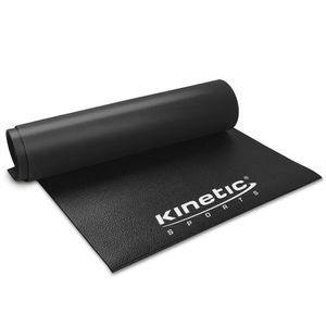 KINETIC SPORTS Bodenschutzmatte für Laufband Heimtrainer – 6 mm Dick, Stabil & Rutschfest, Schutzmatte für Boden, Unterlage für Yoga, schwarz