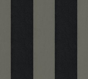 Architects Paper Streifentapete Castello gestreifte Tapete Vliestapete mit Echtflock grau silber schwarz 10,05 m x 0,52 m