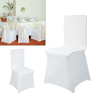 LZQ 50 kusov univerzálnych krytov na stoličky Kryt na stoličky Stretch White Chair Covers Banquet Chair Modern for Weddings and Party Decoration