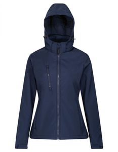 Regatta Professional Damen Softshell-Jacke Venturer 3-layer Printable Hooded Softshell Jacket TRA702 Mehrfarbig Navy/Navy 42 (16)
