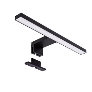Maxkomfort LED Spiegelleuchte Badleuchte Schminklicht Aufbauleuchte Schrankleuchte in schwarz eckig neutralweiß 5W IP44