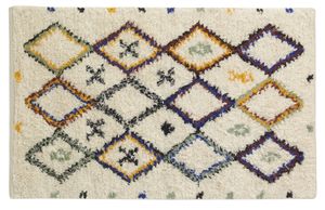 Berberteppich aus mehrfarbig getufteter Wolle und Baumwolle Rauten