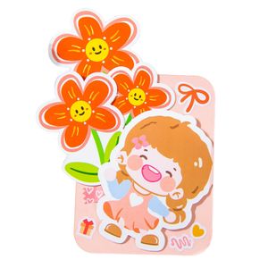 DIY -Grußkarte Blumenmuster Muttertag Thema Happy Muttertag DIY Grußkarte Haushaltsangebot-Hell-Pink