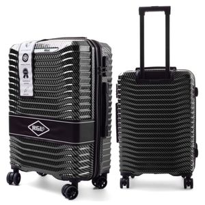 Koffer Reisekoffer Hartschalenkoffer Trolley Kofferset aus Polycarbonat Größe XXL Schwarz