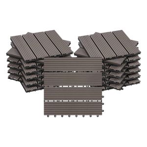 WOLTU WPC Terrassenfliesen Holzoptik Terrassendielen Fliese in Bodenbelag mit klicksystem, für Terrasse und Balkon Coffee, 30x30 cm im Set (22 Stück / 2 m²) WOLTU WPC Terrassenfliesen Holzoptik Terrassendielen Fliese in Bodenbelag mit klicksystem, für Terrasse und Balkon Coffee, 30x30 cm im Set (22 Stück / 2 m²)