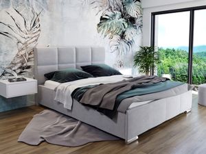 Čalouněná postel SARA SLIM s lamelovým roštem a podnoží 160x200 Jasmine 90 bez matrace