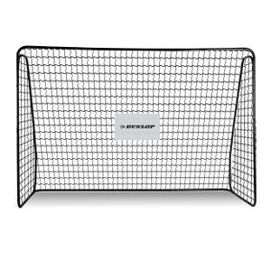 Dunlop Fußballtor - 300 x 205 x 120 CM - Metall - Fußball-Trainingsgeräte für alle Altersgruppen - Einfache Montage - Schwarz