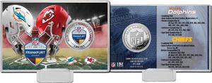NFL Frankfurt Game Silver Coin Card Chiefs vs. Dolphins