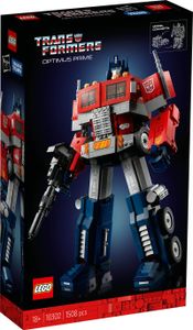 LEGO 10302 Icons Optimus Prime Set, 2in1 Roboter-Figur und LKW-Modell, Transformers-Spielzeug-Modellbausatz für Erwachsene, Geschenk zum Geburtstag oder Weihnachten für Männer, Frauen, Sie und Ihn