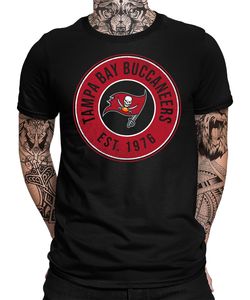 Tampa Bay Buccaneers - American Football NFL Super Bowl Herren T-Shirt, Schwarz, XXL, Vorne