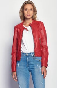 Maze Lederjacke Damen red XXL