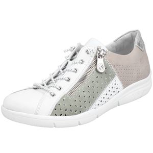 Rieker Damen Halbschuhe Leder Sneaker L7465, Größe:41 EU, Farbe:Weiß