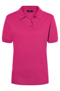 Hochwertiges Polohemd mit Armbündchen pink, Gr. S