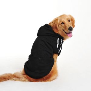 Hund Warm Hoodie Jacke Kleidung Pullover Haustier Welpe T-Shirt Schwarz XXL
