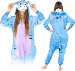 Halloween Kostüm Damen & Herren - One Piece Schlafanzug Äffchen - Jumpsuit - Karneval & Pyjama Kostüme für Erwachsene, Gröse S