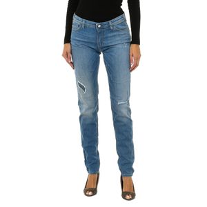 Lange getragene und zerrissene Jeanshose für Damen 3Y5J28-5D0UZ