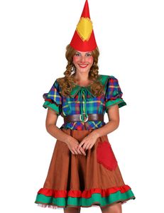 Zwergen Kostüm "Kobold" für Damen | Lustige Wichtel Verkleidung Größe: M