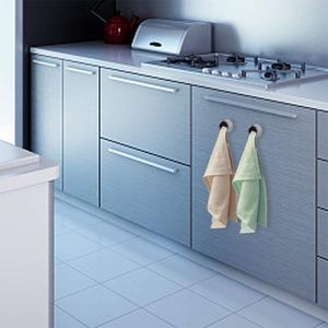 Selbstklebender Geschirrtuchhalter, 3 Stück ABS-Handtuchhaken, rund, Handtuchhalter, Küchenhandtuchhalter für Badezimmer, Küche und Zuhause