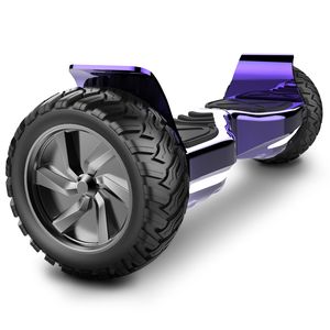 8.5" Offroad Hoverboard ES03 SUV- Bluetooth- Starker Dual Motor - Elektro Skateboard Self Balance Scooter chrome lila