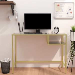 vidaXL Computertisch Schwarz Marmor 100x36x74 cm Hartglas vidaXL Computertisch Schwarz Marmor 100x36x74 cm Hartglas