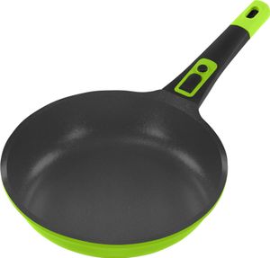 Ø20cm Bratpfanne flach / ca. 4.5 cm hoch KING® GRÜN Click-Grip Aluguss mit keramisch verstärkter Antihaft-Beschichtung: XYLAN™ PLUS SILVER DIAMOND / abnehmbarer Pfannengriff / Farbe: GRÜN