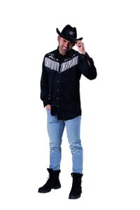 Cowboyhemd Joe schwarz Westernhemd, Groesse:50 Cowboyhemd Joe schwarz Westernhemd, Groesse:50