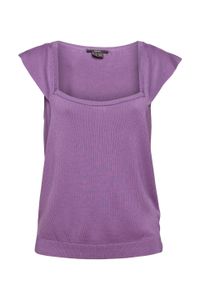 Esprit Strick-Shirt mit Karree-Ausschnitt, purple