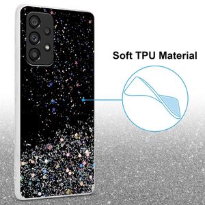 Cadorabo Pouzdro pro Samsung Galaxy A53 5G Ochranný kryt v černé barvě Pouzdro na mobilní telefon TPU Glitter Cover Case Glitter