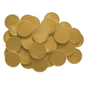 CombiCraft Kunststoff Wertmarken oder Pfandmarken Blanko - Gold - 100 Stück