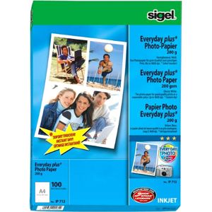 SIGEL IP712 Inkjet Fotopapier Everyday, hochglänzend, 200 g/m², A4, 100 Blatt