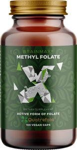 Methyl Folate, kwas foliowy w aktywnej formie, 400 mcg, 100 kapsułek roślinnych