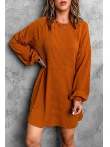 OMG Damen Strickkleid Lavendel orange XL