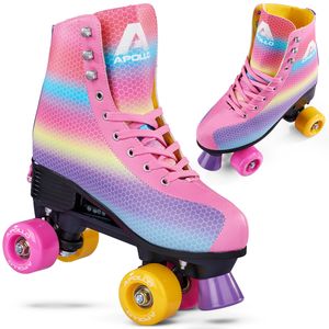 Apollo Rollschuhe »Disco Quads« Gr. 35-38  Rainbow Inliner Inlineskates Skates