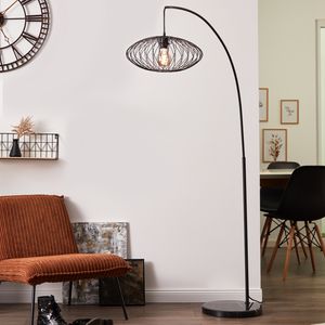 Stehlampe Scandi-Style mit Gitter Lampenschirm | LED geeignet| E27 Fassung