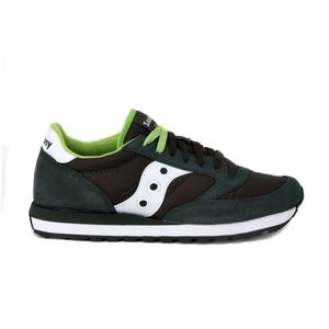 Schuhe Saucony S2044 Dunkelgrün Leder Und Stoff