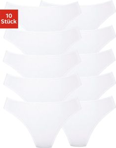 PETITE FLEUR String 10 er-Pack weiß Größe 40/42