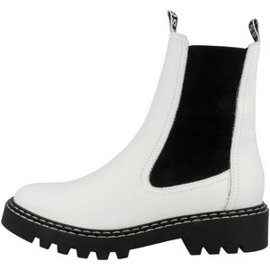 Tamaris Damen Stiefeletten Leder Chelsea Boots 1-25455-27, Größe:38 EU, Farbe:Weiß