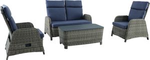elGiga | MWH Verando Lounge-Set - 4-teiliges Gartenmöbel-Set