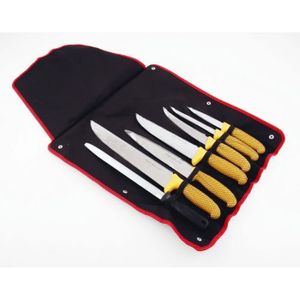 Pradel Excellence I7107T Fleischermesser-Set mit 6 Messer und Wetzstahl,gelb