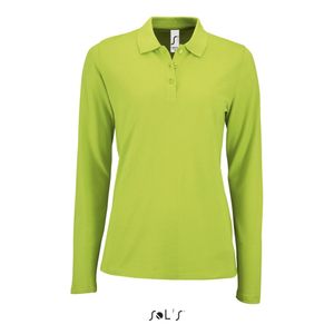 Damen Long-Sleeve Piqué Polo Shirt Perfect - Farbe: Apple Green - Größe: XL