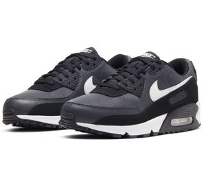 Nike Air Max 90 - Herren Schuhe Grau-Schwarz CN8490-002 , Größe: EU 44 US 10