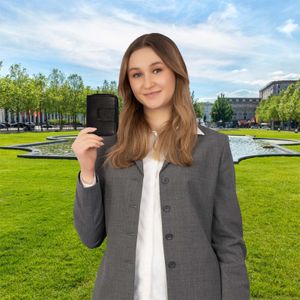 Kleine RFID Damen Geldbörse Kompakt Portemonnaie Mini Damenbörse Echt Leder SCHWARZ
