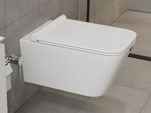 SSWW Dusch-WC WC mit Bidet-Funktion Taharet-WC geschlossener Unterspülrand Manuelle Bedienung Lotus-Effekt Inkl. Softclose WC-Sitz