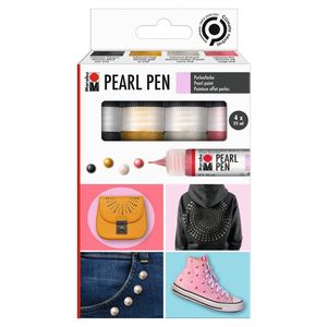 Marabu Perlenfarbe Pearl Pen 4er Set farbig sortiert