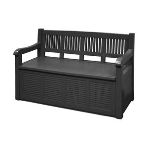 Pro Garden Pro Gartenbank mit Aufbewahrungsbox / Kissenaufbewahrungsbank -130x60x85cm -Schwarz