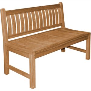 Gartenbank Arezzo Teak Massivholz ohne Armlehnen - Breite: 150 cm