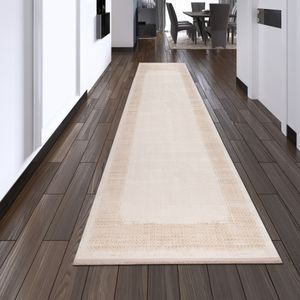 Eleganter Abstrakter Teppich | glänzend | in gold-weiß Größe - 80 x 300 cm